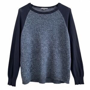 RETRO-ology Crew Neck Pullover Sweater Blue Tones fits roomy. Video